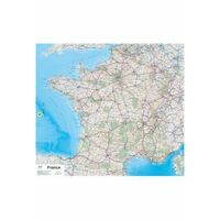 NGIB Wandkaart Frankrijk Geplastificeerd 1:1.000.000