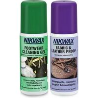 Nikwax Twin Fabric & Leather 125ml + Footwear Cleaning Gel