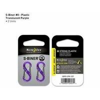Nite Ize S-Biner Plastic #0 Purple Translucent