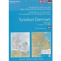Nordisk Toeristische Kaart Denemarken + Margrietenroute