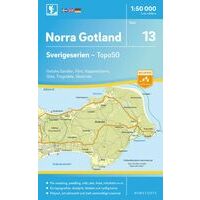 Norstedts Zweden Topografische wandelkaart 13 Norra Gotland