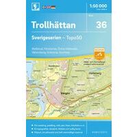 Norstedts Zweden Topografische Wandelkaart 36 Trollhättan