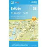 Norstedts Zweden Topografische wandelkaart 38 Skövde