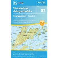 Norstedts Zweden Topografische Wandelkaart 52 Stockholms Skärgard Södra