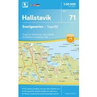 Norstedts Zweden Topografische wandelkaart 71 Hallstavik