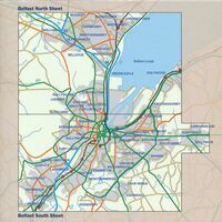 Ordnance Survey Northern Ireland Stadsplattegrond Belfast Street Map