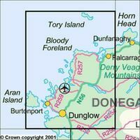 Ordnance Survey Ierland Topografische Kaart D01 Donegal Northwest