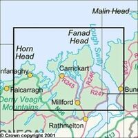 Ordnance Survey Ierland Topografische Kaart D02 Donegal North