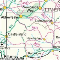 Ordnance Survey Ierland Topografische Kaart D72 Kerry Cork Limerick