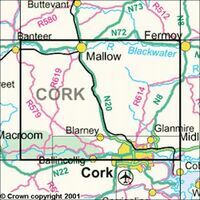 Ordnance Survey Ierland Topografische Kaart D80 Cork