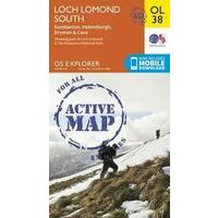 Ordnance Survey Loch Lomond Soth/Dumbarton Active 038 1/25
