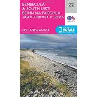 Ordnance Survey Wandelkaart 022 Benbecula & South Uist