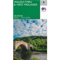 Ordnance Survey Wegenkaart 6 Wales - Midlands West