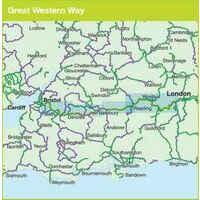 Sustrans Maps Fietskaart Great Western Way Cycle Route