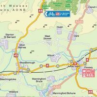 Sustrans Maps Fietskaart Great Western Way Cycle Route
