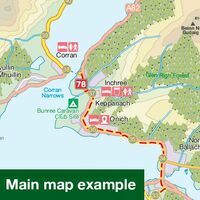 Sustrans Maps Fietskaart Oban To Inverness Cycle Map