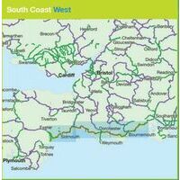 Sustrans Maps Fietskaart South Coast West Cycle Route Map