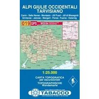 Tabacco Topografische Wandelkaart 019 Alpi Giulie Occidentali 1:25.000