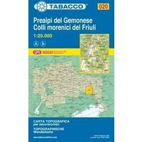 Tabacco Topografische Wandelkaart 020 Prealpi Del Gemonese 1:25.000