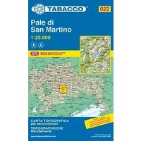 Tabacco Topografische wandelkaart 022 Pale di San Martino