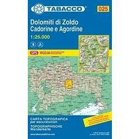 Tabacco Topografische Wandelkaart 025 Dolomiti Di Zoldo 1:25.000
