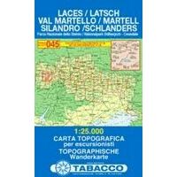 Tabacco Topografische Wandelkaart 045 Latsch Val Martello 1:25.000