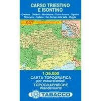 Tabacco Topografische Wandelkaart 047 Carso Triestino 1:25.000
