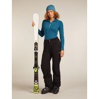 Icebreaker W Merino 260 Tech Vertex LS Half Zip  Snow Grid AO
