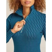 Icebreaker W Merino 260 Tech Vertex LS Half Zip  Snow Grid AO