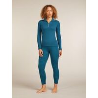 Icebreaker W Merino 260 Tech Vertex LS Half Zip  Snow Grid AO