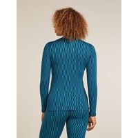 Icebreaker W Merino 260 Tech Vertex LS Half Zip  Snow Grid AO