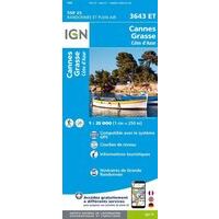 IGN Wandelkaart 3643et Cannes - Grasse